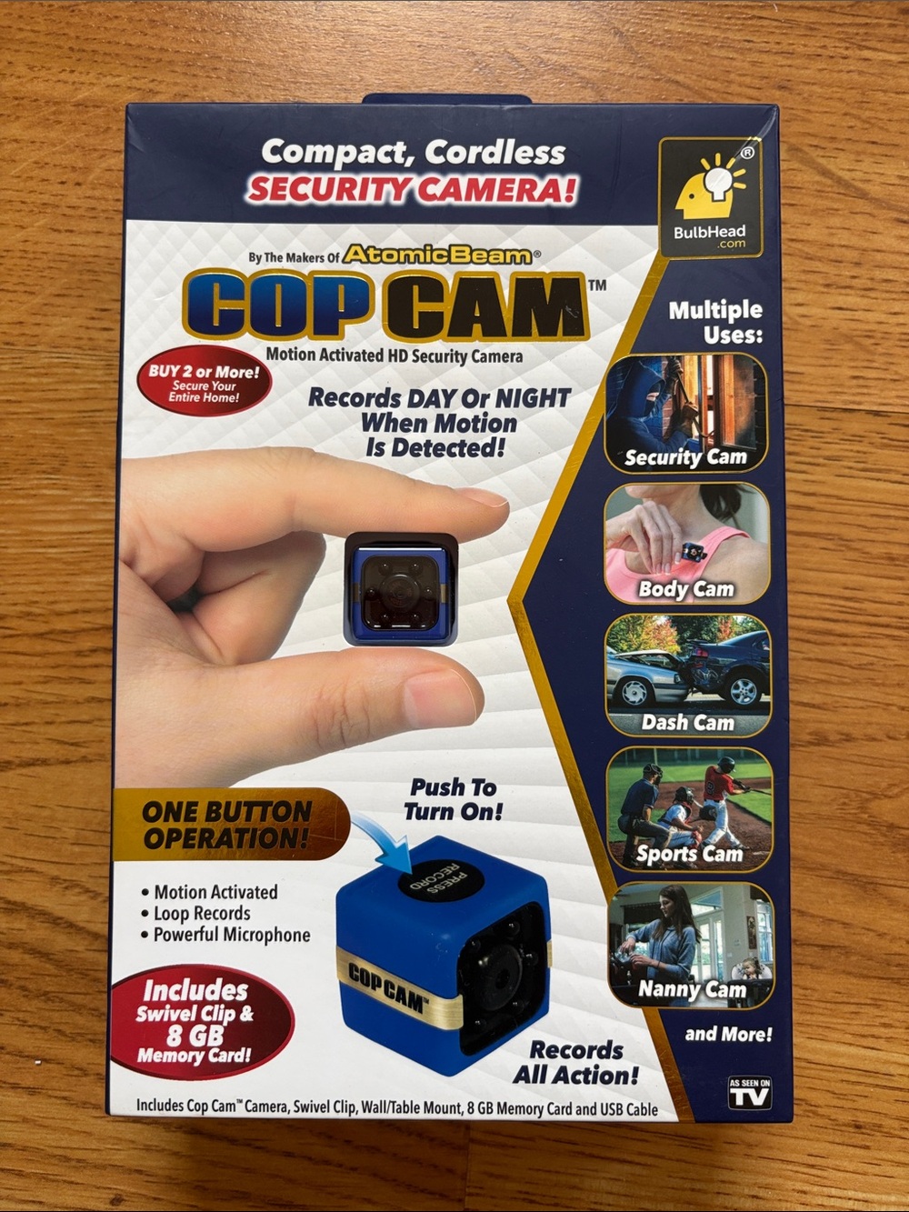 Cop Cam Compact Cordless Security Camera NWT